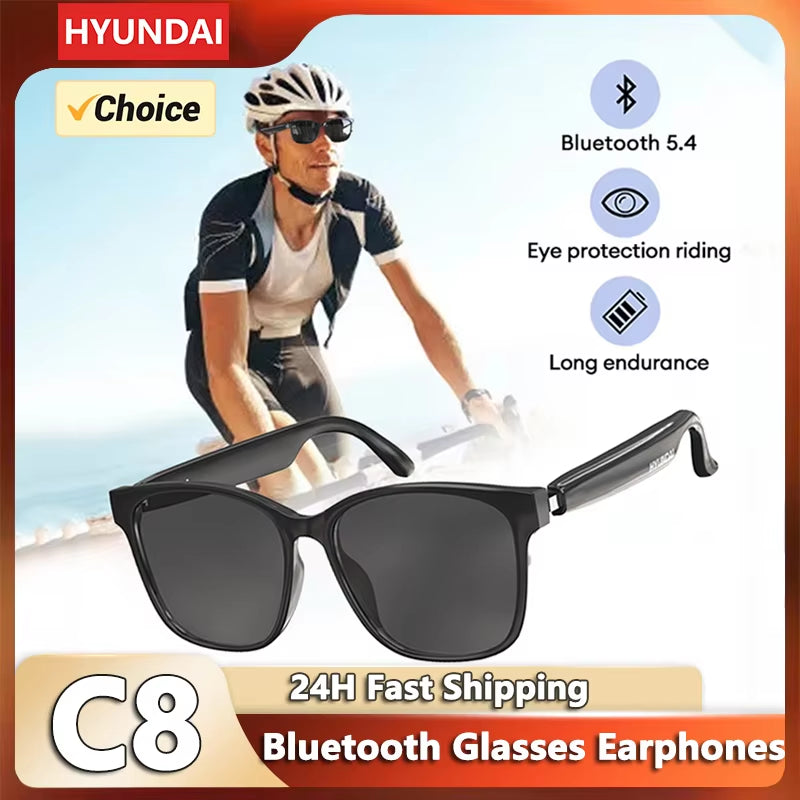 Choice  C8 Bluetooth 5.4 Glasses Earphones with Low Latency HD Call Mic Out Door Sports Driving Multi-Function Sunglasses
