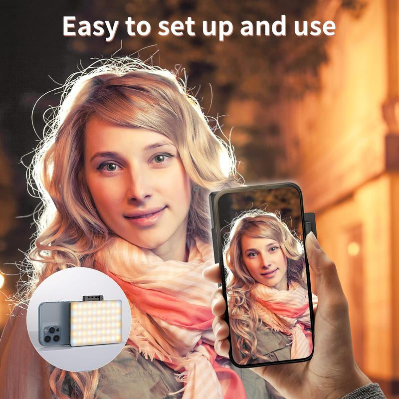 Portable Rechargeable LED Clip-On Selfie Light